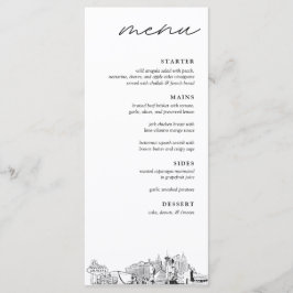 Menú de cena Boda de Skyline de Las Vegas