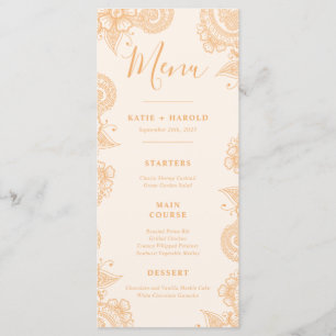 Menú de cena Boda Mehndi