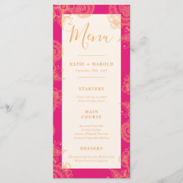 Menú de cena Boda Mehndi