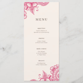 Menú de cena Boda Mod Mehandi