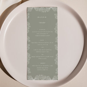 Menú de cena Boda verde con sabores florales