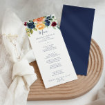 Menú de cena con flores multicolor<br><div class="desc">Esta carta multicolor y floral es perfecta para un boda moderno. El diseño se compone de ramos de flores rosas, ruidosas, amarillas, borgoñas, rojas, índigo y verdes, que inspiran la belleza natural. Este menú se puede utilizar para la recepción de bodas, la cena de ensayo, la ducha de novia o...</div>
