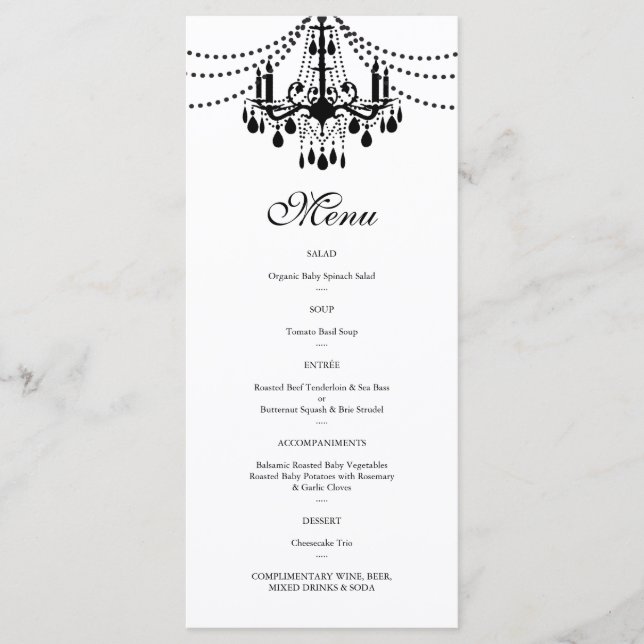 Menú de cena corporativa (Anverso)