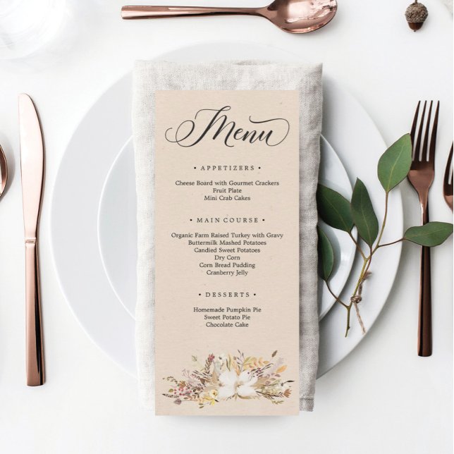 Menú de cena de Acción de Gracias (Subido por el creador)