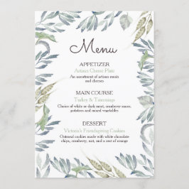 Menú de cena de Acción de Gracias rústica de Frien