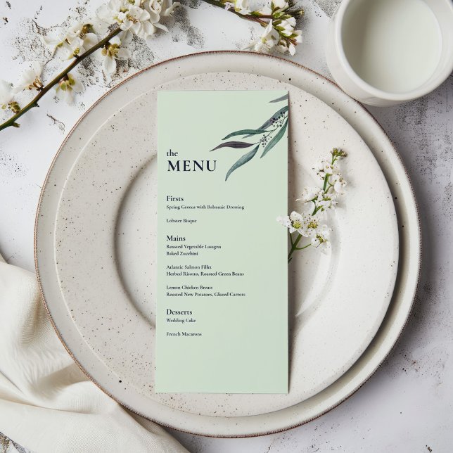 Menú de cena de boda en el jardín botánico de euca (Subido por el creador)