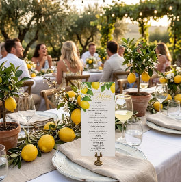 Menú de cena de cumpleaños italiano con acuarela d