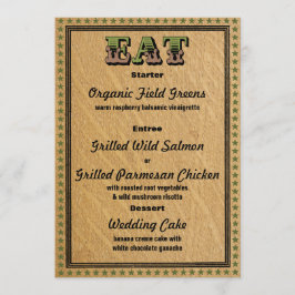 Menú de Cena de Fiesta de Recepción al Estilo Occi