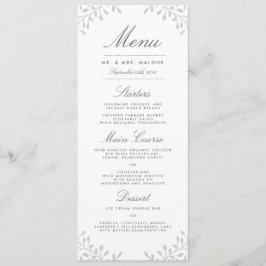 Menú de cena de la Boda de Jardín Secreto - Gris