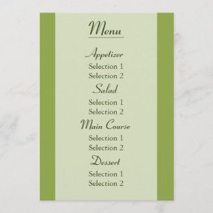 Menú de cena de la recepción de la boda blanca Per