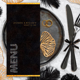 Menú de cena de la recepción de la recepción del d