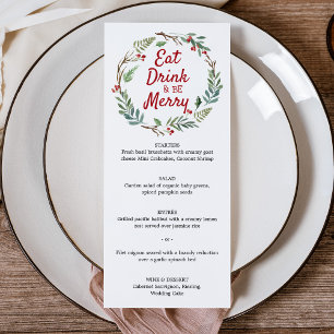 Menú de cena de Navidad Come, bebe y diviértete