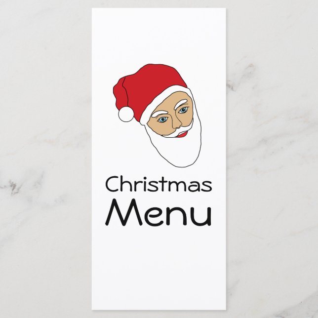 Menú de cena de Navidades de Santa Claus (Anverso)