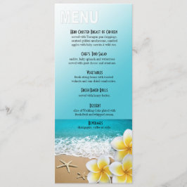 Menú de cena del Plumeria Starfish Beach