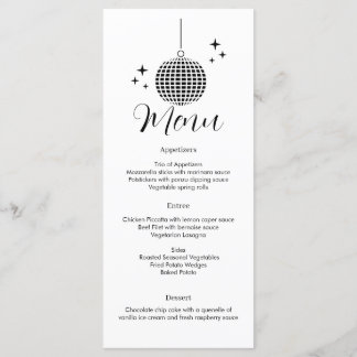 Menú de cena Disco Ball