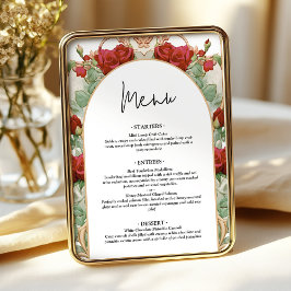 Menú de cena en recepción de estilo Art Nouveau Ro