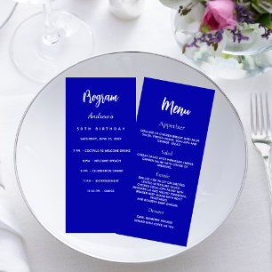Menú de cena fiesta del programa azul real