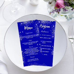 Menú de cena fiesta del programa plata azul real