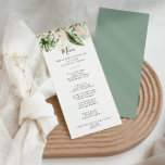 Menú de cena floral dorada de follaje tropical<br><div class="desc">Esta carta dorada con flores de follaje tropical es perfecta para un boda rústico. El diseño presenta una acuarela pintada a mano de oro y un follaje verde tropical con elegantes flores de color negro. Este menú se puede utilizar para la recepción de bodas, la cena de ensayo, la ducha...</div>