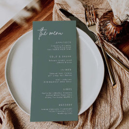 Menú de cena formal del Fiesta de la recepción de