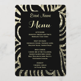 Menú de cena | Oro y negro
