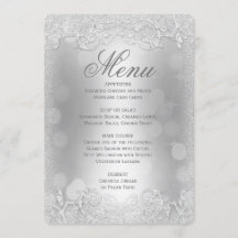 Menú de cena | Purpurina Silver Faux