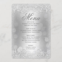 Menú de cena | Purpurina Silver Faux