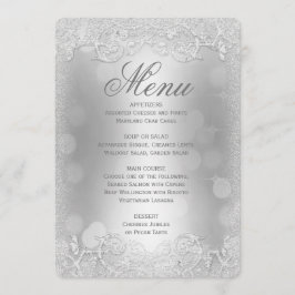 Menú de cena | Purpurina Silver Faux