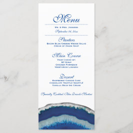 Menú de cena | Recepción de boda Blue Agate