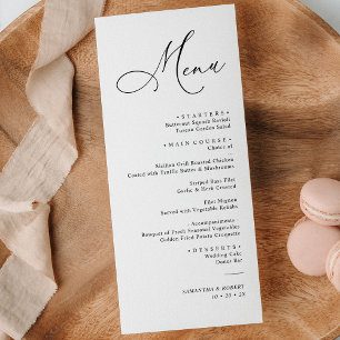 Menú de cena Rústico Sage Green Boda