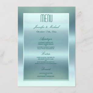 Menú de cena   Satin Verde azulado