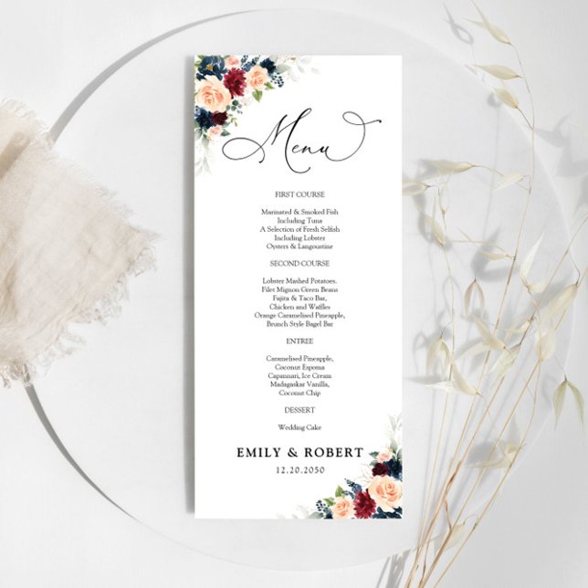 Menú de ceremonias de Boda de Borgoña y Marina (Subido por el creador)