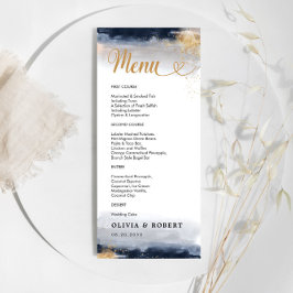 Menú de ceremonias de Boda de marina y oro