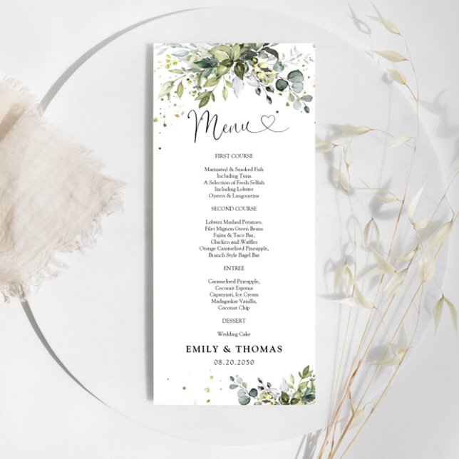 Menú de ceremonias de Boda de verde (Subido por el creador)