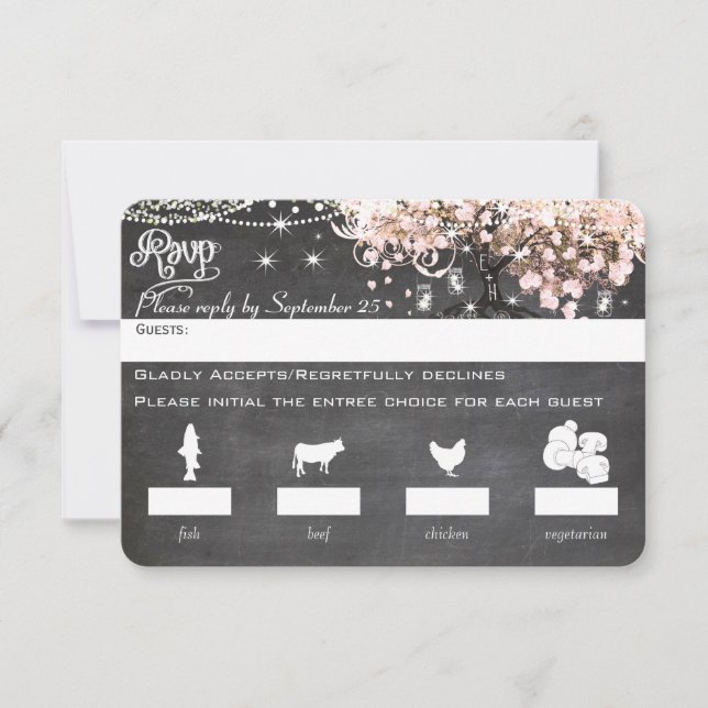 Menú de Chalkboard Elección de árbol de hoja del c (Anverso)