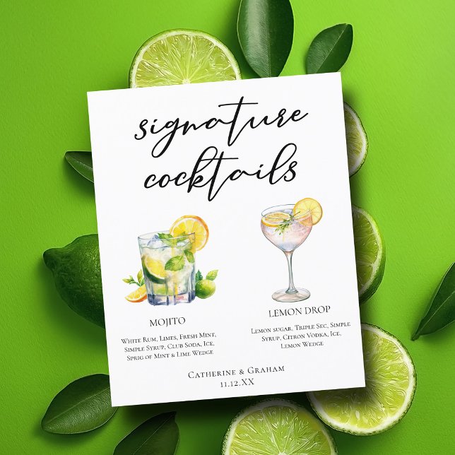 Menú de Cócteles de Firma de Verano Mojito Lemon D (Subido por el creador)