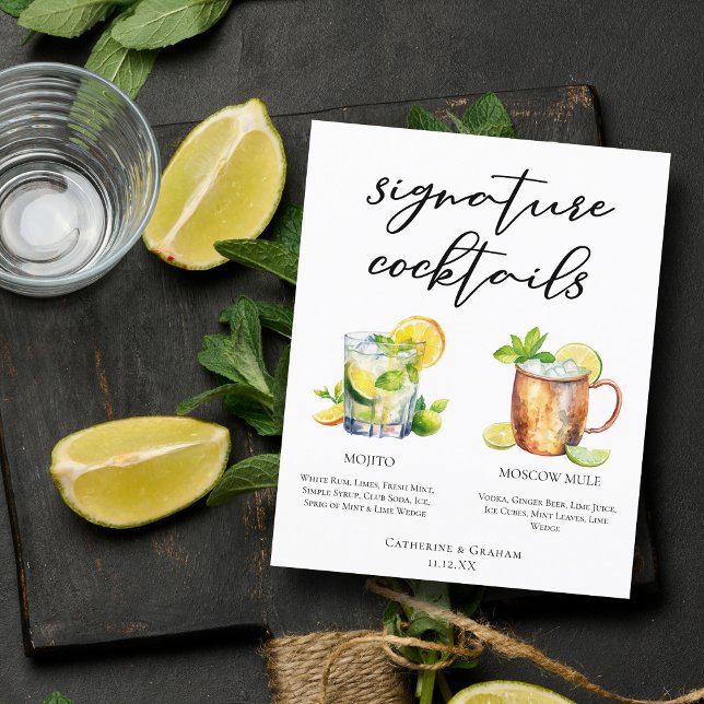 Menú de cócteles de la firma de la mula de Moscú M (Subido por el creador)