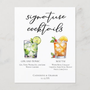 Menú de cócteles de la firma Gin & Tonic Mai Tai