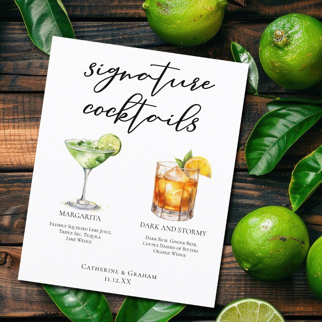 Menú de cócteles de la firma Margarita Dark & Stor (Subido por el creador)