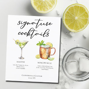 Menú de cócteles Martini Moscow Mule Signature