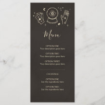 Menú de cócteles para fiesta de Halloween de quiro