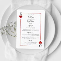 Menú de colección de Bodas de tarjetas de reproduc