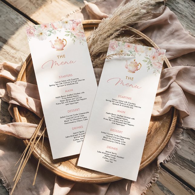Menú de comida para la fiesta de té de la novia (Tea Party Bridal Shower Food Menu)