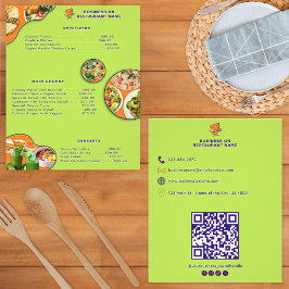 Menú de comida saludable y menú de precios Vegan R