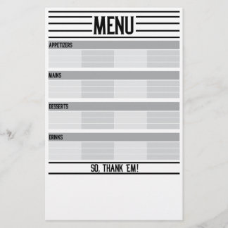 Menú de comidas de vacaciones y guía de la possuer