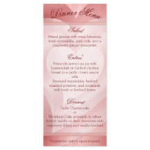 Menú de corazones rojos estratificados