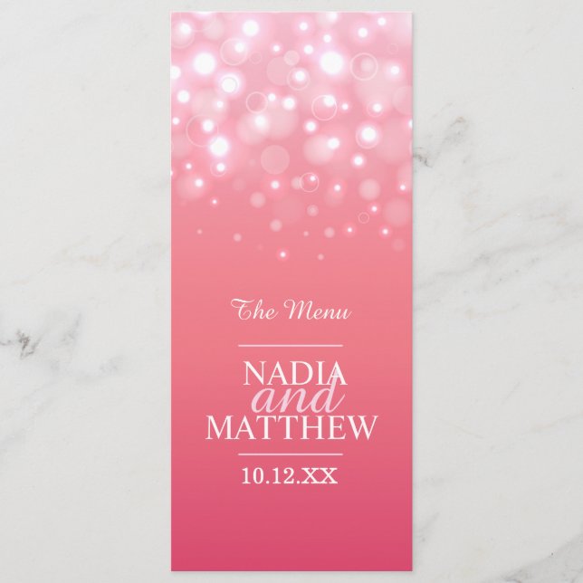 Menú de cuatro platos con champán rosa (Anverso)