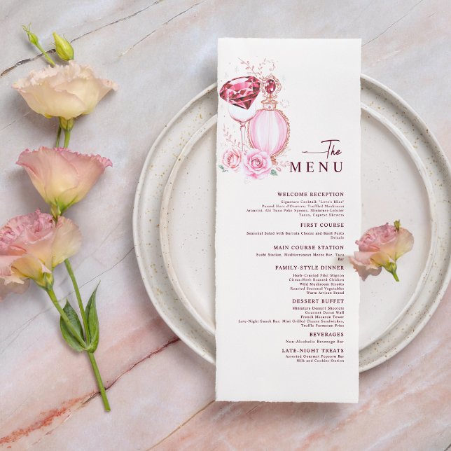 Menú de Diamante Rosa y Ducha Bridal Rosa de Rubor (Subido por el creador)