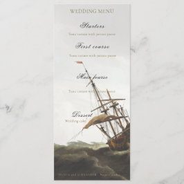 Menú de dinero antiguo de barco náutico marítimo v