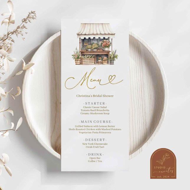 Menú de ducha de novia en el mercado de la flor (Subido por el creador)